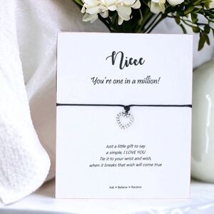 Charming "Niece" Bracelet – A Heartfelt Token of Love - Brand New! Perfect Gift.
